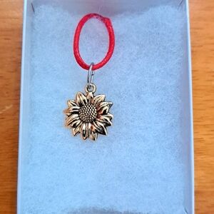 Light Gold Sunflower Necklace